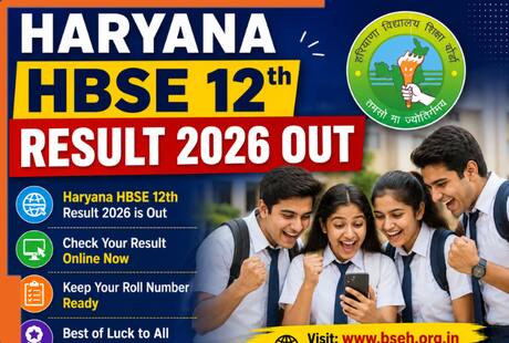 Haryana HBSE 12th Result 2026 Out: Board website bseh.org.in crashes as students check marks