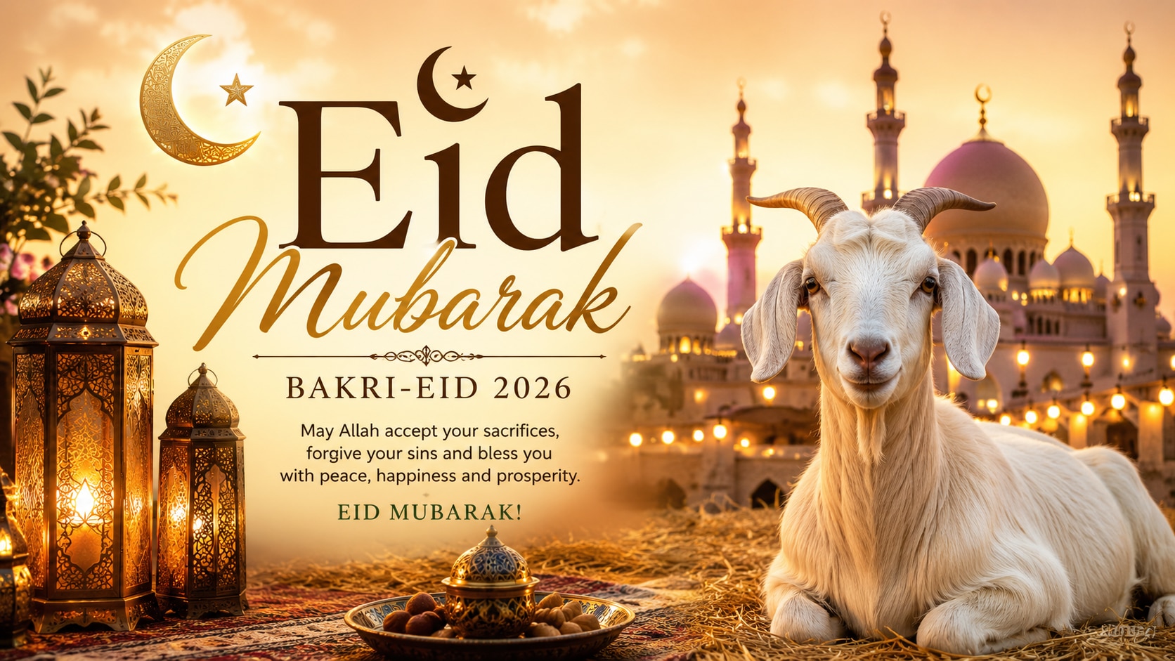 Eid-ul-Adha 2026: Best Bakrid wishes, greetings, WhatsApp messages to share with your family and friends