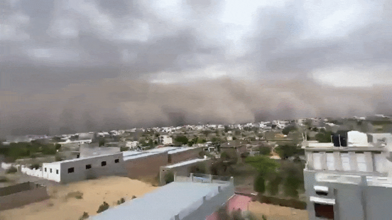 30 mins of dust and only dust as it covers Rajasthan’s Churu, leaving residents gasping and vehicles stranded in broad daylight | VIDEO
