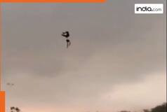 Bareilly man swept into air with tin shed as powerful storms batter Uttar Pradesh | Watch