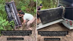 Canadian man catches 3 Indians allegedly dumping sofa in forest; Here's what he does next | Viral