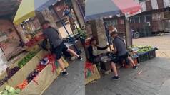 Drunk foreign tourist creates ruckus at Dharamshala market, misbehaves with traffic cop | Viral video