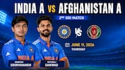 India A vs Afghanistan A 2026 Tri-Series 2nd ODI Predicted Playing 11: Vaibhav Sooryavanshi IN, Nishant Sindhu OUT, Tilak Varma needs to…