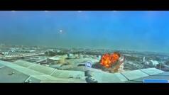 Video: Ball of fire and collapsed roof, moment Iranian drone hits Kuwait airport