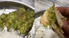 Weird Food Video: कुछ नहीं मिला तो शख्स ने एवाकाडो का ही बना दिया चोखा, फिर लिए ऐसे चटकारे | देखें वीडियो