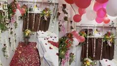 Honeymoon on wheels: First AC couple coupe turns into romantic suite with flowers, red heart, balloons; netizens amused, Railways reacts