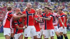 WATCH: Erling Haaland leads Norway's famous 'Viking Row' as striker's twin goals set up team's to 2-1 win over Brazil in FIFA World Cup 2026 pre-quarters