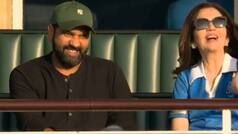 WATCH: Rohit Sharma turns up to support Nita Ambani's MI, proves to be 'good luck charm'…