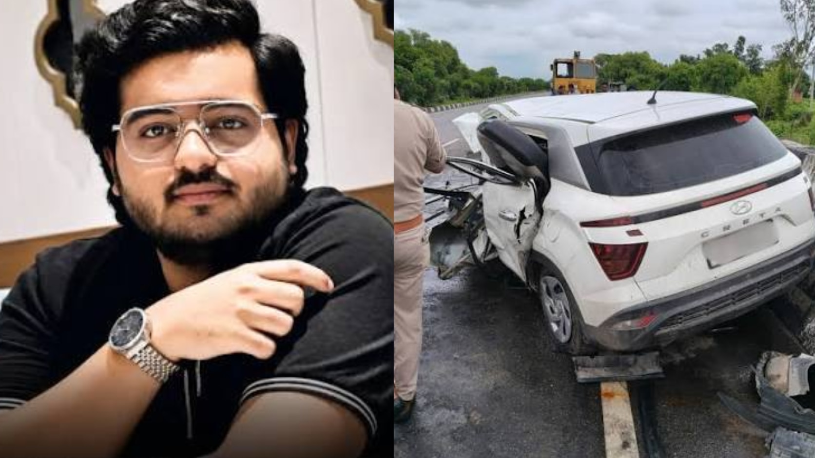 पलक झपकते ही हवा में उछली क्रेटा, अतीक के बेटे अबान अहमद के एक्सीडेंट का वीडियो आया सामने