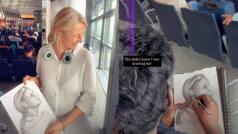 'She had no idea': Stranger’s airport portrait turns into a heartwarming viral moment | WATCH