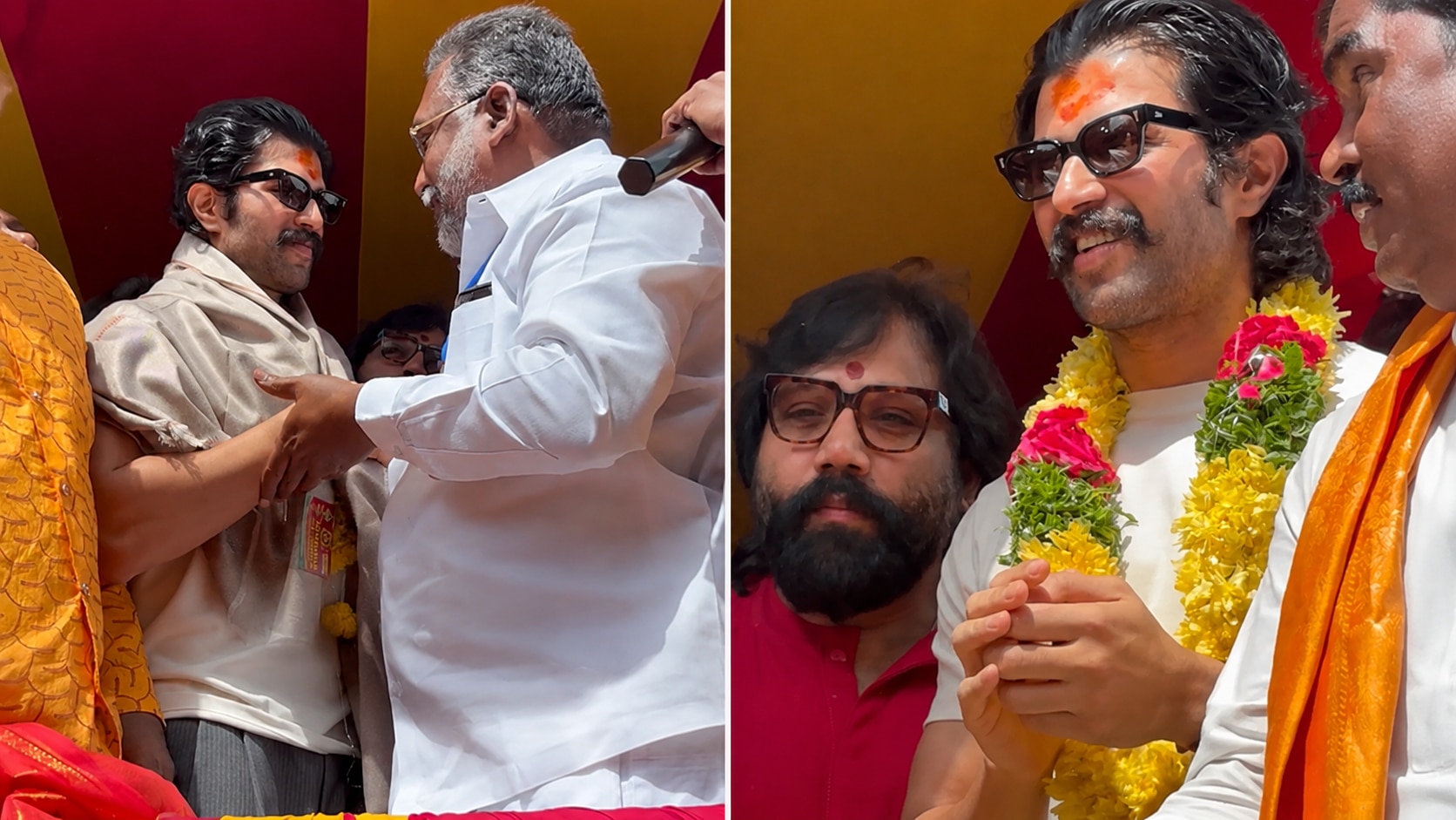 Vijay Deverakonda, Sandeep Reddy Vanga celebrate Bonalu festival in Hyderabad, offer prayers at Lal Darwaza temple - Watch