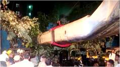 Visuals: Several Injured as heavy crane collapses on house near Kurla Railway track in Mumbai
