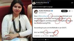 'You're indeed an idiot': Netizens roast professor, claiming Master's in English over grammar errors in post criticizing Rahul Gandhi