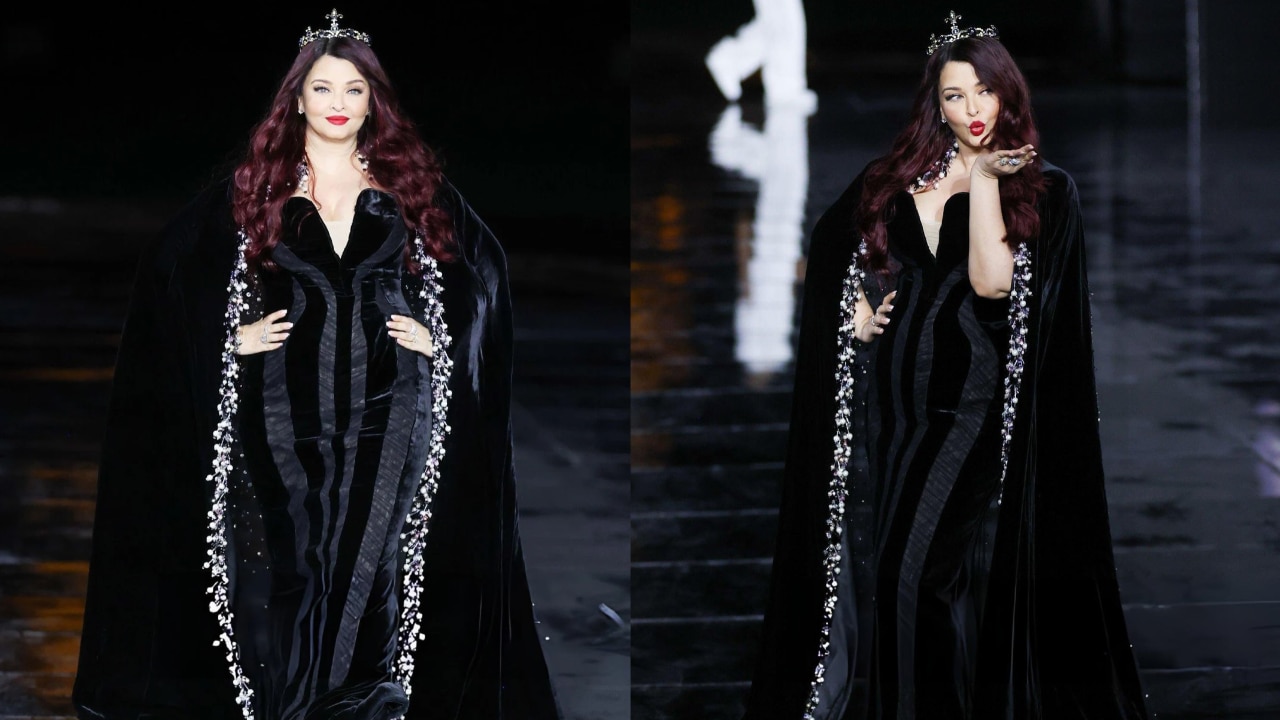 Aishwarya Rai Bachchan makes regal statement in black velvet gown at Paris Fashion Week
