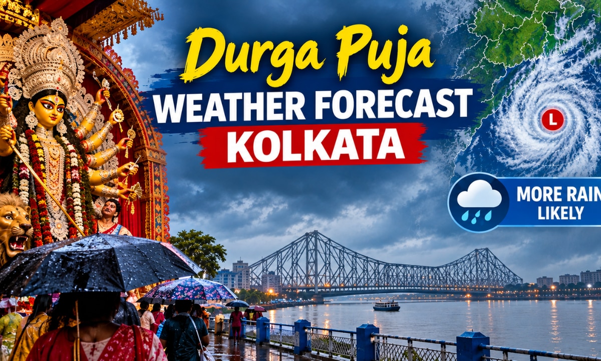 Durga Puja weather forecast Kolkata: Fresh low-pressure area may bring more rain to Bengal; check Met prediction