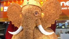 Pune’s unique festive twist: 13-Ft Ganesha built from pani puri shells | Viral