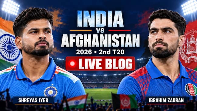 India vs Afghanistan 2026 2nd T20 Match Live Score: Shreyas Iyer's side eye series win over Afghans
