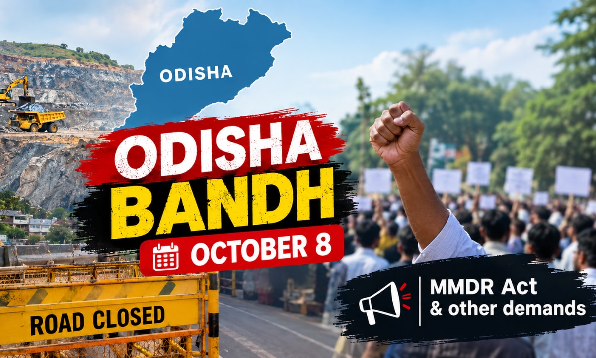 Odisha Bandh on October 8: Big alert for residents as INDIA bloc announces Odisha Bandh over MMDR Act, other demands