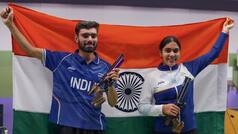 WATCH: Suruchi Inder Singh and Kamaljeet create HISTORY, become first-ever Indians to win mixed team 10m air pistol gold