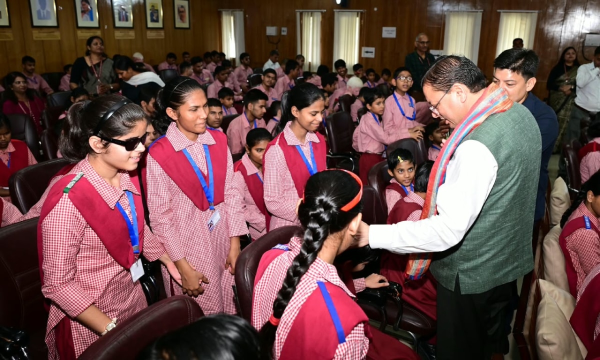 UK CM Dhami celebrates birthday with children with disabilities, says every child possesses immense talent