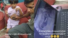 'Worms in your stomach': Dad's fake ultrasound to curb junk food habit sparks parenting debate