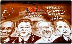 BRICS Summit: Watch artist creates special sand art to welcome world leaders to Delhi