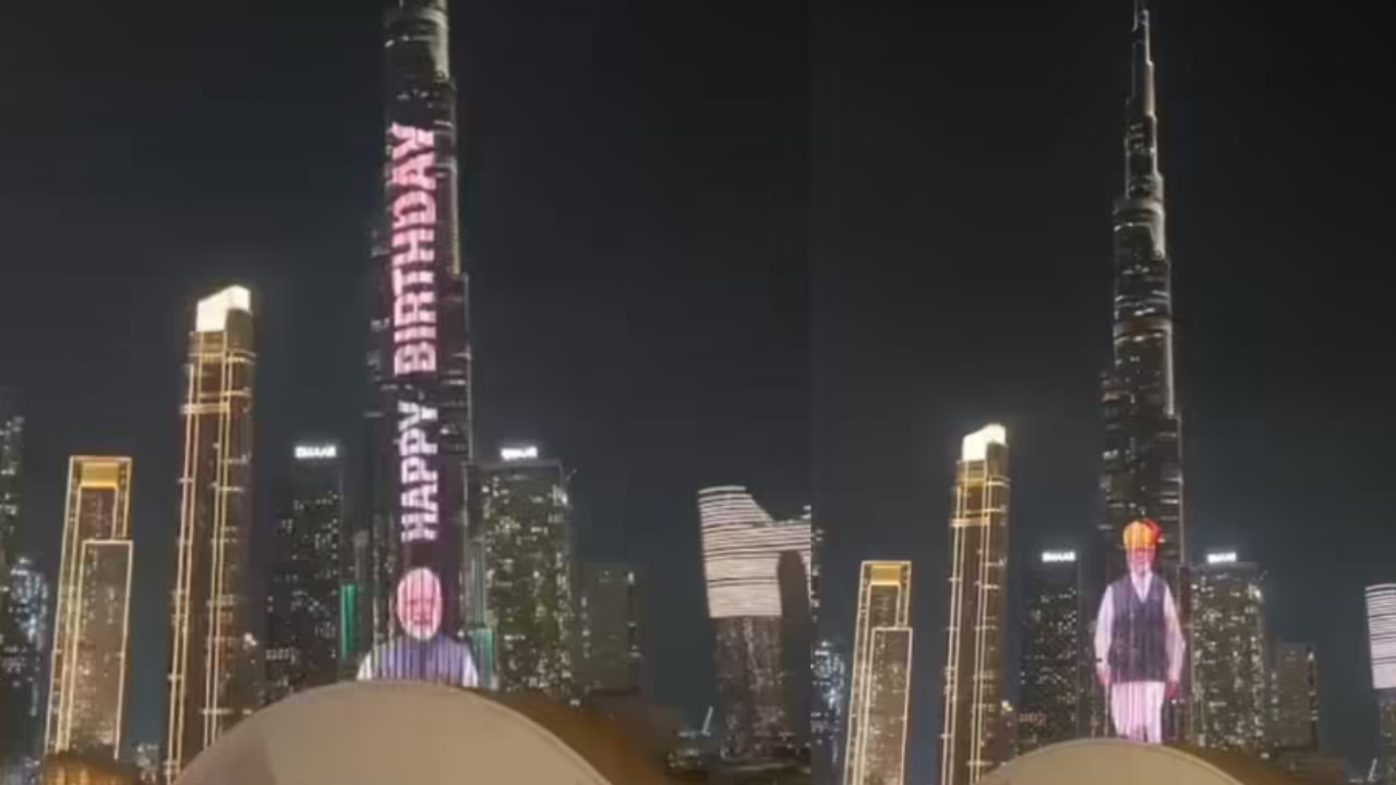 WATCH: Burj Khalifa lights up in special tribute for PM Modi's 76th birthday; India-UAE ties in focus