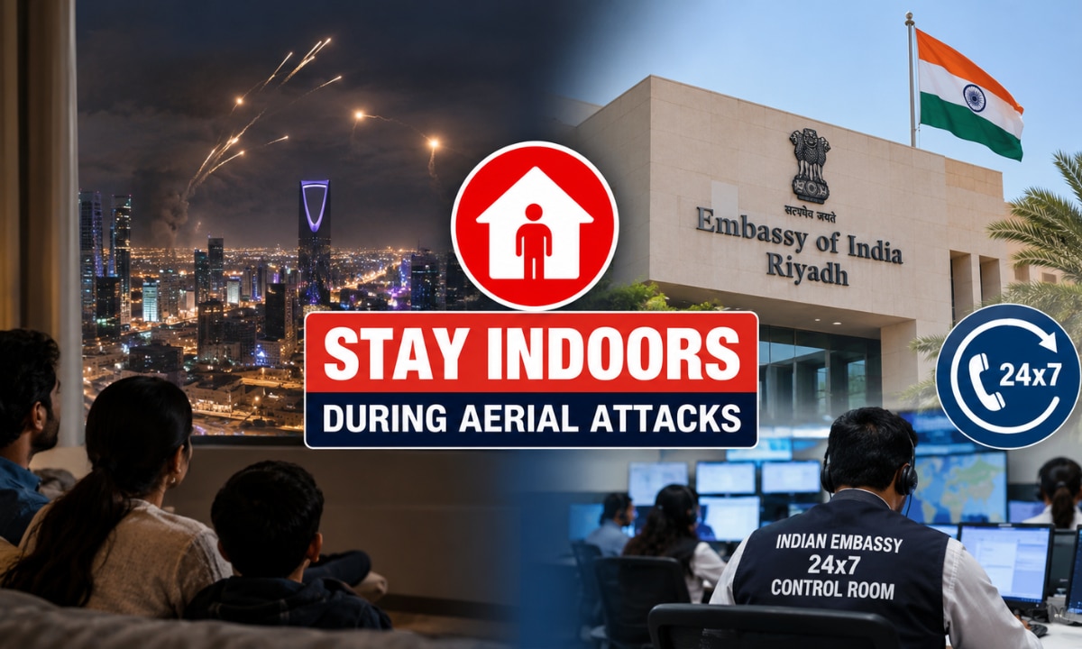 'Stay indoors during aerial attacks': Alert for Indians in Saudi Arabia; Embassy opens 24x7 control room