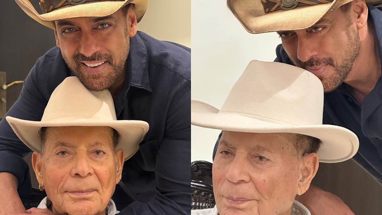 Salman Khan’s cowboy hat moment with 91-year-old dad Salim Khan wins hearts- See pics
