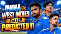 India vs West Indies 2026 2nd T20I Predicted Playing 11: Vaibhav Sooryavanshi, Prince Yadav IN, Sanju Samson and Mayank Yadav OUT