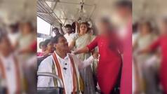 WATCH: Telangana MLA under fire after viral video shows him repeatedly touching female college student on moving bus